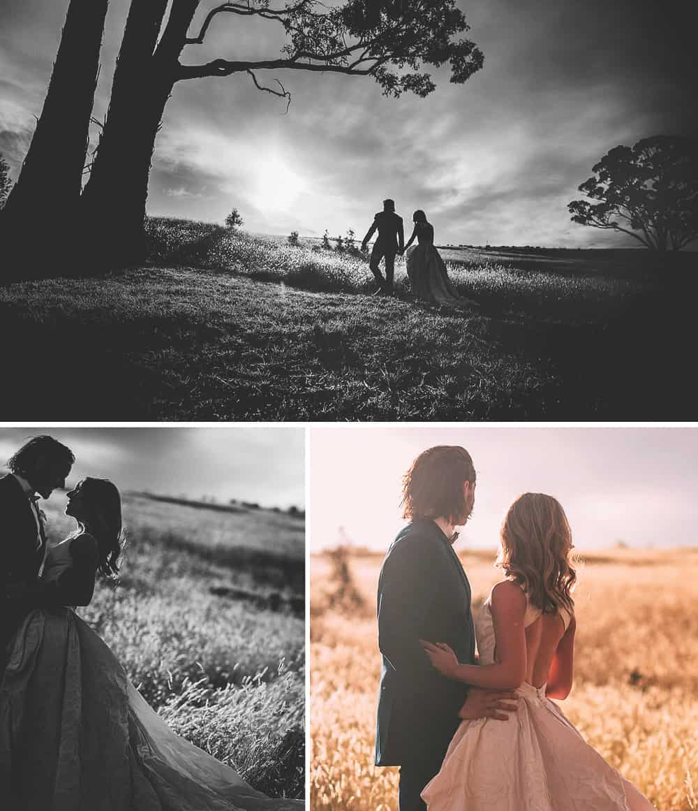 Mansfield Wedding Sunset - Golden Hour with Bride & Groom